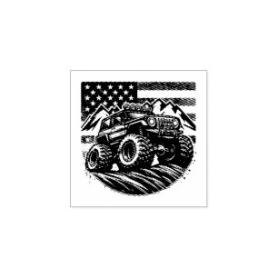 MONSTER TRUCK WOOD ART STAMP