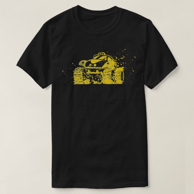 Monster Truck Yellow Terrain 2 T-Shirt (Design Front)