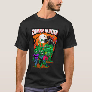 Monster Truck Zombie Hunter Halloween Undead Kille T-Shirt