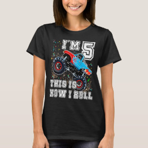 Monster Trucks 5th Birthday Party 5 Years Old Birt T-Shirt