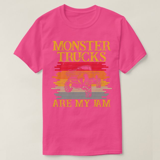 Monster trucks are my Jam action and Monster truck T-Shirt (Design Front)