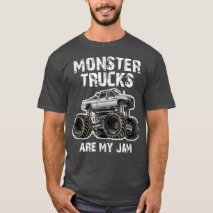 MONSTER TRUCKS ARE MY JAM; Big Lifted Grey Truck  T-Shirt