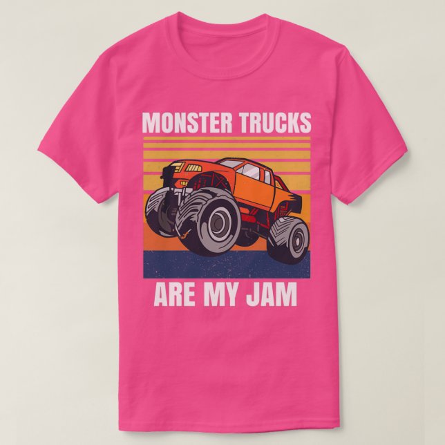 Monster Trucks Are My Jam Big Wheels T-Shirt (Design Front)