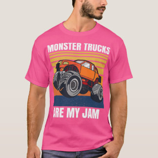 Monster Trucks Are My Jam Big Wheels T-Shirt