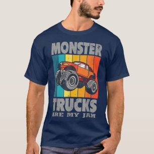 Monster Trucks Are My Jam Boys Vintage Distressed T-Shirt