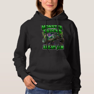 Monster Trucks Are My Jam Cool Vintage Retro Truck Hoodie