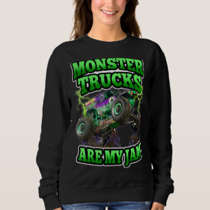 Monster Trucks Are My Jam Cool Vintage Retro Truck Sweatshirt