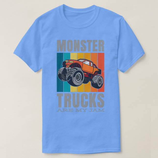 Monster Trucks Are My Jam Fan Quote T-Shirt (Design Front)