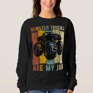 Monster Trucks Are My Jam Vintage Retro Monster Tr Sweatshirt