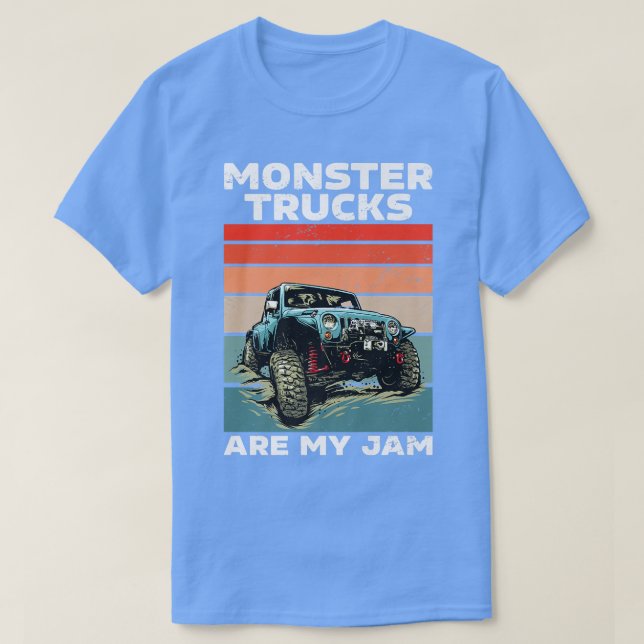 Monster trucks are my passion for retro monster tr T-Shirt (Design Front)