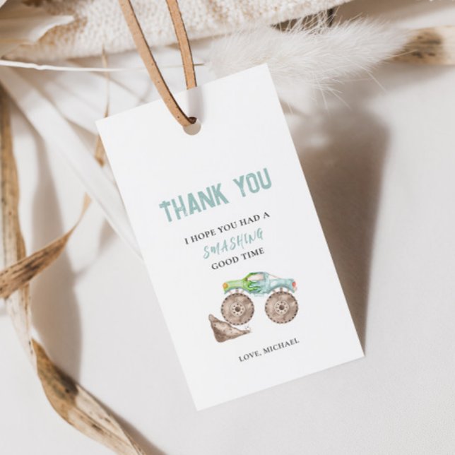 Monster Trucks Birthday Gift Tag (Creator Uploaded)