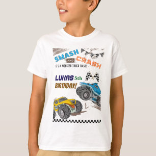 Monster Trucks Boy Birthday Party Family/ Friends T-Shirt