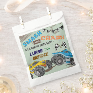 Monster Trucks Boy Birthday Party  Favour Bags