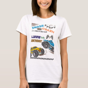 Monster Trucks Boy Birthday Party Parents T-Shirt