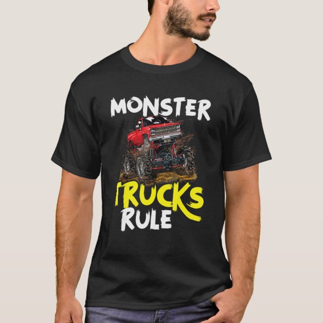 Monster Trucks For Kids And Adults     Monster Dri T-Shirt (Front)