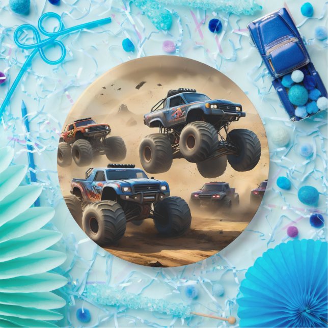 Monster Trucks Mayhem,  Paper Plate (Party)