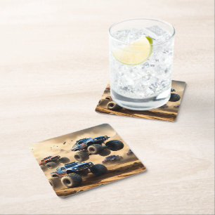 Monster Trucks Mayhem, Square Paper Coaster