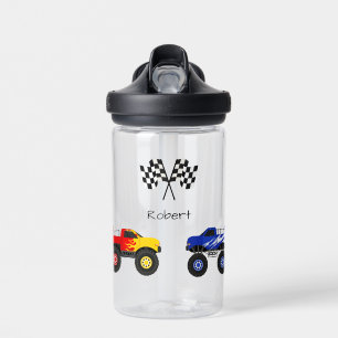 Monster Trucks Personalised Water Bottle