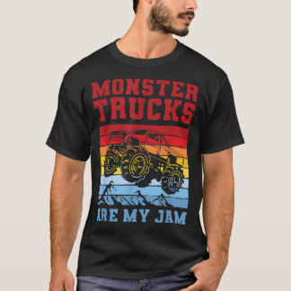 Monster Trucks, Retro Sunset Vintage  T-Shirt