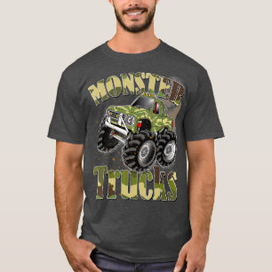 Monster Trucks T Shirt Funny Camouflage Birthday