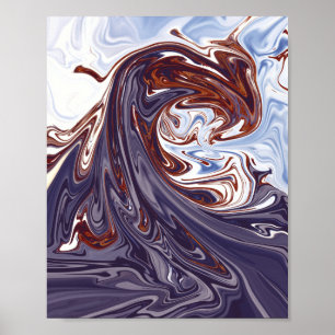 monster waves   Best abstract painting Poster