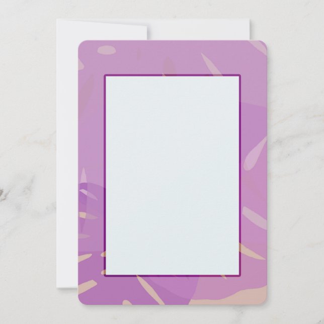 Monstera Abstract Invitations (Front)