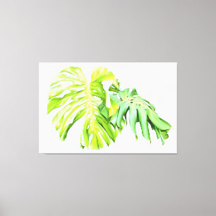 Monstera Artistic Leaf Study  Canvas Print