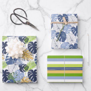 Monstera Botanical Pattern Wrapping Paper Sheet