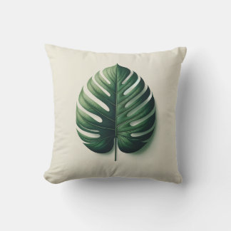 monstera cushion pillow