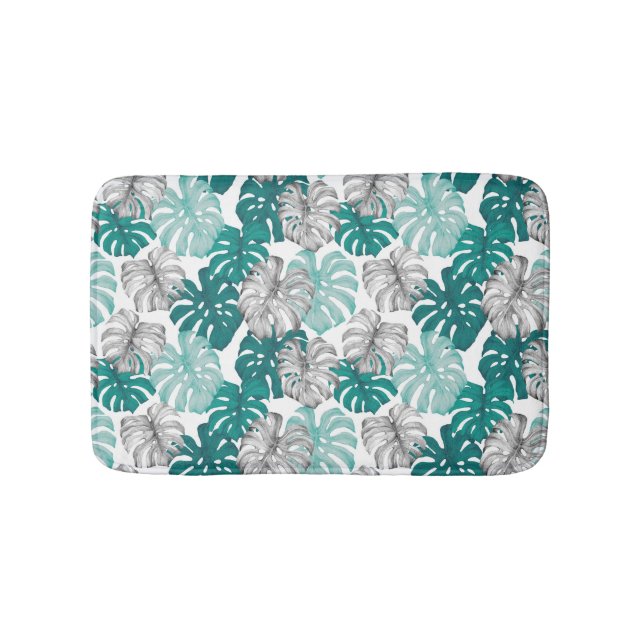 Monstera Duo Tone: Minimal Tropics Bath Mat (Front)