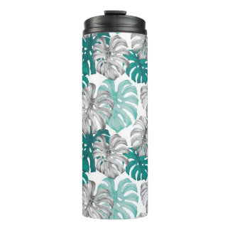 Monstera Duo Tone: Minimal Tropics Thermal Tumbler