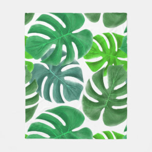 Monstera Fleece Blanket