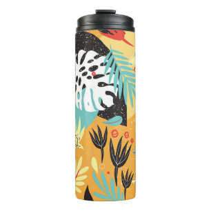 Monstera flower: vintage botanical illustration. thermal tumbler