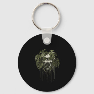 Monstera Funny Skull Plant Lover Nge Gardener Wome Key Ring