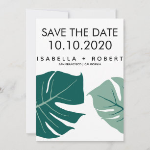 Monstera Green   Wedding Save the Date