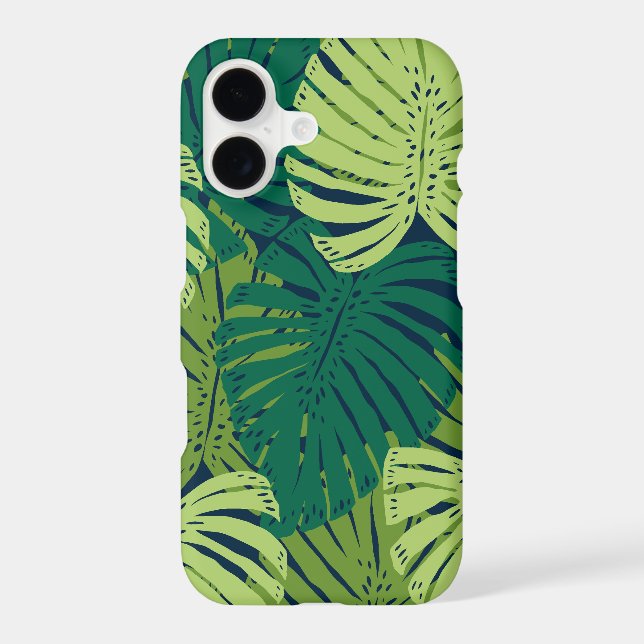 Monstera Jungle Hawaiian Tropical Leaves - Green (Back)