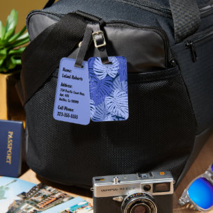 Monstera Jungle Hawaiian Tropical Leaves - Peri Luggage Tag