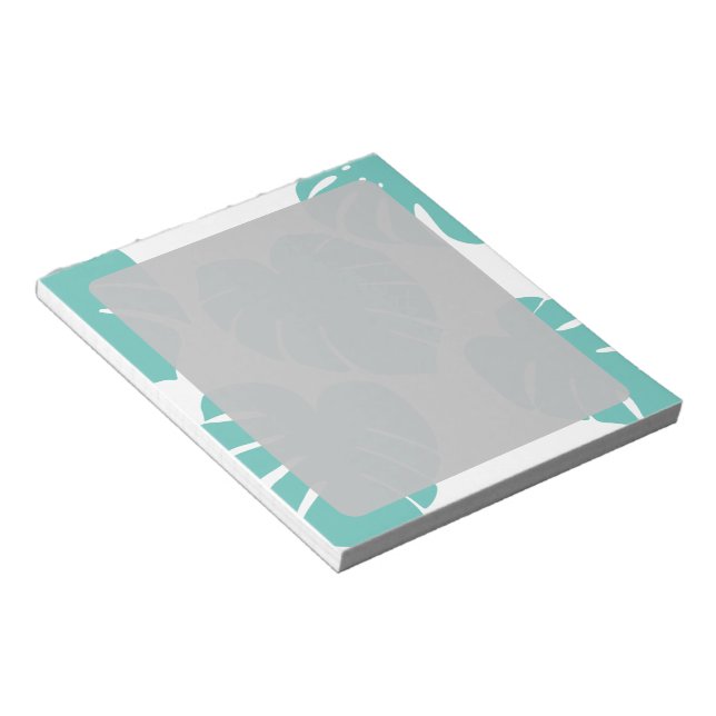 Monstera Leaf Botanical Plant Lover Notepad (Angled)