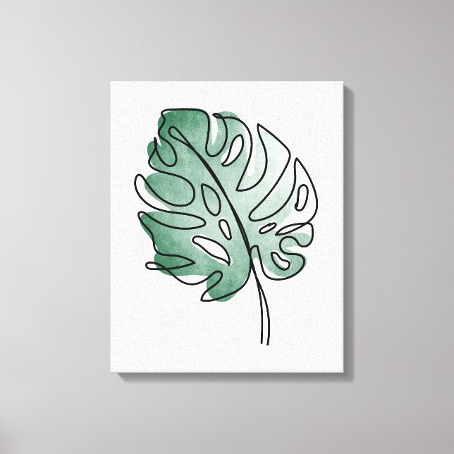 Monstera leaf canvas print (Front)