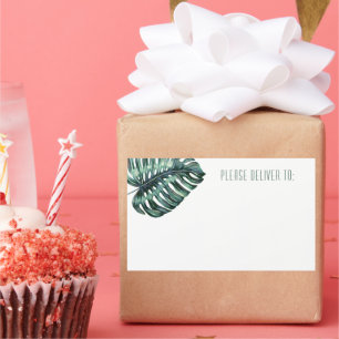 Monstera Leaf Mailing Shipping Labels