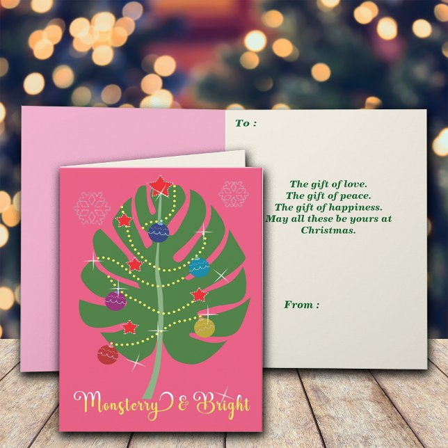 Monstera Leaf Monsterry & Bright Plant Lover Card (Creator Uploaded)