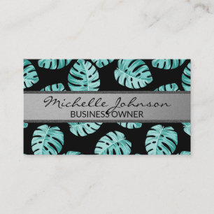 Monstera Leaf Pattern Business Card