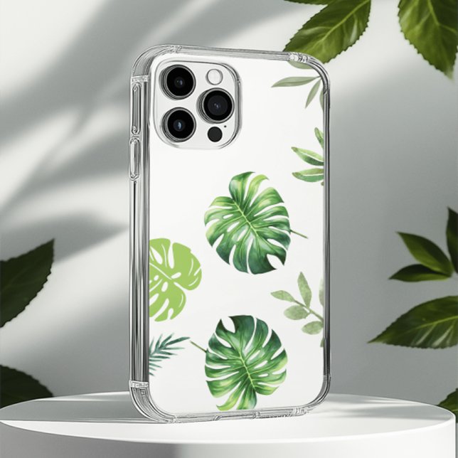 Monstera Leaf Phone Case –Tropical Green Botanical (Retro meets rebellion with this vaporwave-inspired phone cover! Bold colors, edgy graphics, and Y2K )