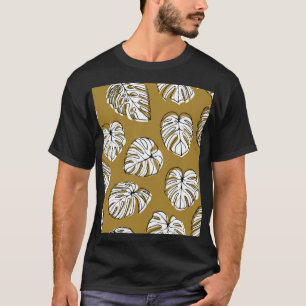Monstera Leaf, Textile Seamless Pattern. T-Shirt