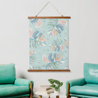 Monstera Leaf - Turquoise, Green, Coral, Mustard