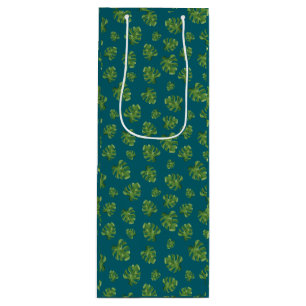 Monstera Leaf Wine Gift Bag