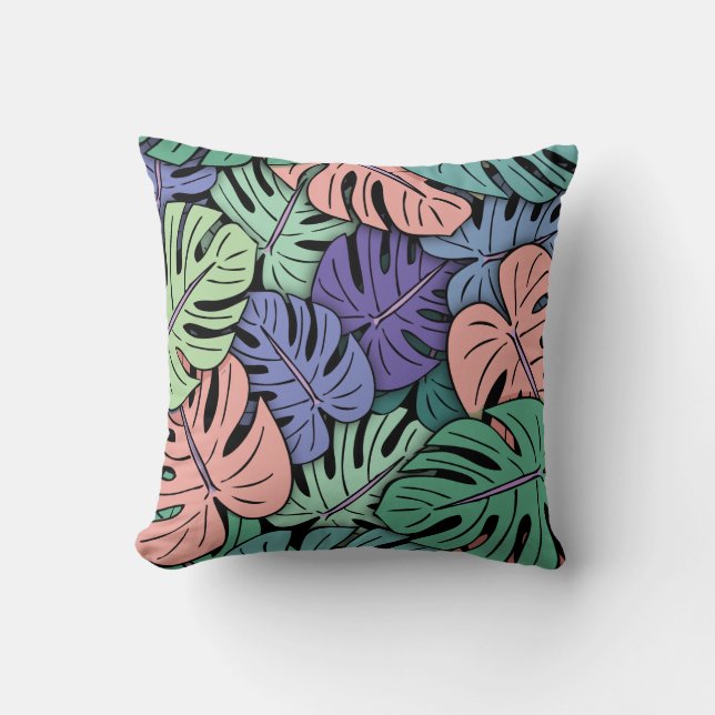 Monstera Leaves #8 Cushion (Front)