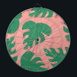 Monstera Leaves Abstract Streaks Pattern Dartboard<br><div class="desc">Designed by Dream Big Digital Design</div>