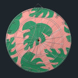 Monstera Leaves Abstract Streaks Pattern Dartboard<br><div class="desc">Designed by Dream Big Digital Design</div>