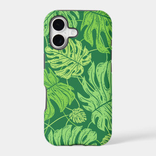 Monstera leaves floral pattern    